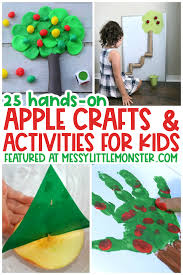 I've chosen crafts that i can do with my two year old grandson. Awesome Apple Crafts And Activities Messy Little Monster