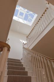 Beautiful skylight roof installation | rollamatic roofs. Traditional Timber Staircase With Carpet Runner And Roof Lantern Above To Provide Light Feel To Landing And Stairwell Roof Lantern Modern Roofing Roof Window