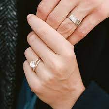 Vintage Inspired But With A Contemporary Approach This 14k Rose Gold Halo Solitaire Ring By Couple Wedding Rings Dream Engagement Rings Wedding Rings Photos