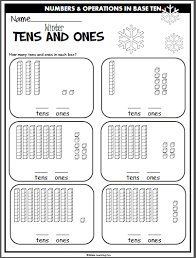 Winter Tens And Ones Practice Base Ten Blocks Madebyteachers Tens And Ones Base Ten Blocks Math Activities Elementary