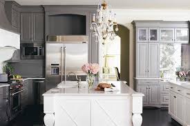 Granite countertops to perfectly balance dark kitchen cabinets may 14, 2017. Dark Gray Kitchen Cabinets With White Island Transitional Kitchen