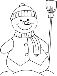 Desenhos da branca de neve para colorir. Desenho De Boneco De Neve Com Vassoura Para Colorir Tudodesenhos