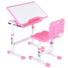 Ebtools Chlildren S Desk Chair Set Adjustable Height Children Desk And Chair Set Multifunctional School Student Writing Desk Kids Study Table And Chair Set With Storage Drawer For Boys Girls Pink Buy Online In Bahamas