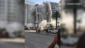 A partially collapsed building is seen early thursday in the surfside area of miami, fla. Video Shows Miami Beach Building Collapse Youtube