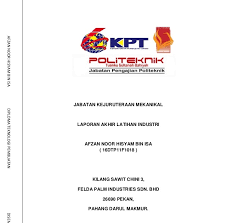 Contoh format laporan akhir latihan industri. Contoh Format Laporan Latihan Industri Uitm Surat 29
