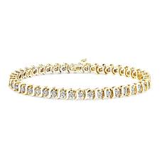 Explore diamond bracelets for women in many styles from diamond tennis bracelets to gold bracelets. Lab Grown 5ctw S Link Diamond Tennis Bracelet 14k Gold By Ethical Sparkle 7 Inch Overstock 26970066