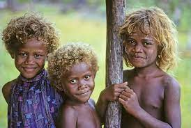 Solomon Islands Black And Blonde Melanesian People Natural Blondes