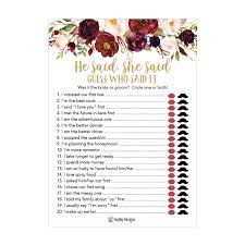Zoe samuel 6 min quiz sewing is one of those skills that is deemed to be very. Amazon Com 25 Floral Wedding Bridal Shower Engagement Bachelorette Anniversary Party Game Ideas Gold He Said She Said Cards For Couples Funny Co Ed Trivia Rehearsal Dinner Guessing Question Fun Kids Supplies