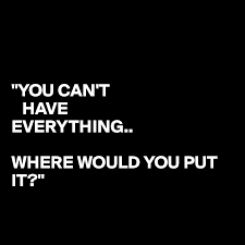 You Can T Have Everything Where Would You Put It Post By Juneocallagh On Boldomatic