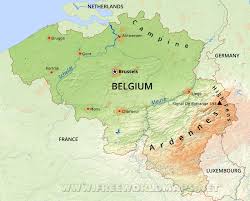 Brussels region is positioned in the northern centre of belgium and is bordered by the flemish and wallonia regions, sheltered by the valley of senne river, lying approximately 97 km from the north. Belgium Physical Map