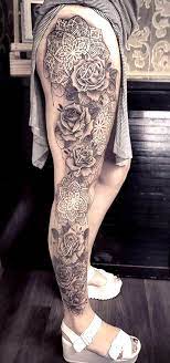 The native look on the leg is quite the original tattoo. Black And White Flower Tattoo Best 115 Trending Tattoo 2020 Flower Leg Tattoos Leg Sleeve Tattoo White Flower Tattoos