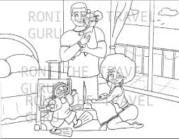 Cute unicorn coloring pages for kids: Roni Faida Dope Travel Expert On Twitter Do You Color These Adult Coloring Pages Feature Black Families In Travel Scenes Coloring Helps With Anxiety And In These Crazy Times We Are