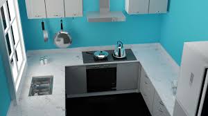Two kitchen granite countertop samples standing on glossy black table with food decoration. Indian Granite Slab For A Modern And Trendy Kitchen