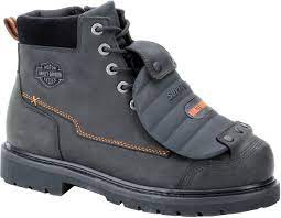Harley Davidson Men S Jake 6 External Metatarsal Guard Steel Toe Leather Work Boot 95055 Black Steel Toe Work Boots Steel Toe Boots Black Steel Toe Boots