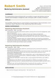 When writing your resume, be sure to reference the job description and highlight any skills, awards and certifications that match with the requirements. Marketing Administrative Assistant Resume Samples Qwikresume