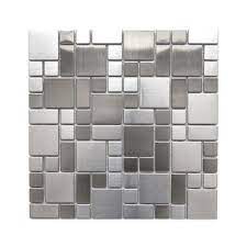We focus on unique metal mosaic, stainless steel mosaic and aluminum mosaic tile for residential and commercial. Eden Mosaic Tiles Modern Cobble Pattern Mosaic Tile Stainless 11 Pack Lowe S Canada