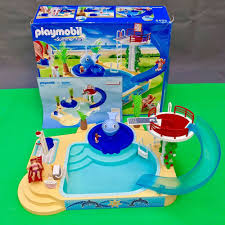 Playmobil Summer Fun Swimming Pool Complete And Box With Instructions Set 5433