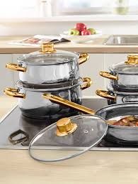 Wir sind kein topfset gourmet testportal. Gsw 12tlg Kochtopf Set Gold Line Wellsana