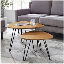 Walker Edison Nesting Guitar Pick Mid Century Modern Mdf Coffee Table Set English Oak Bbf24hpncteo Best Buy In 2020 Coffee Table Nesting Coffee Tables Mid Century Modern Coffee Table