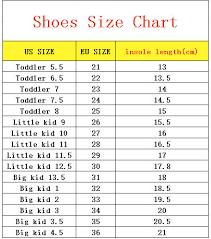 Kid Shoes Size Chart Us Kids