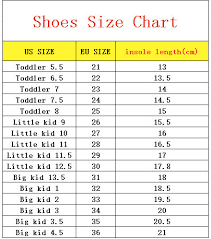 kid shoes size chart us kids