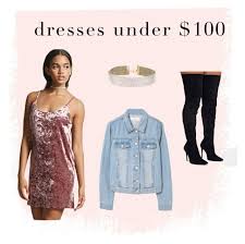 Pink Velvet Dress Denim Jacket Thigh High Boots Denim Jacket With Dress Pink Velvet Dress Velvet Dress