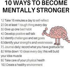 10 Ways To Become Mentally Stronger 1.) Take 15 Minutes A Day To  Self-Reflect 2.) Do At Least 1 Tough T… | Positive Self Talk, Inspirational  Quotes, Wisdom Quotes