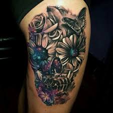 Skull Flowers Best Cover Up Tattoos Tattoos Skull Tattoos
