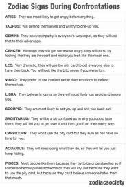 Zodiac Signs During Confrontation Zodiac Signs Zodiac