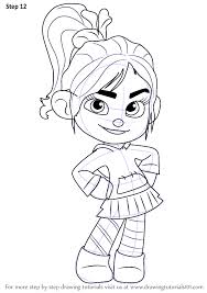 Learn How To Draw Vanellope Von Schweetz From Wreck It Ralph Wreck It Ralph Step B Disney Character Drawings Disney Drawings Sketches Easy Cartoon Characters