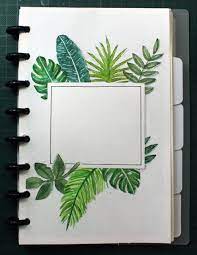 Bullet Journal June Or July Setup Disc Binder Bujo Watercolor Tropical Leaves Bullet Journal June Bullet Journal Themes Bullet Journal Inspiration