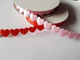 16mm Heart Trim Satin Heart Trim Craft Trim Satin Trim Etsy Singapore