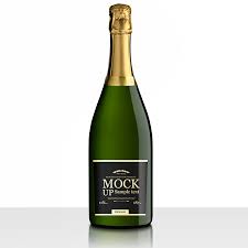 Download Packreate Champagne Brut Bottle Mockup Black Label