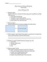 A nice cup of tea. Dear America A Picture Of Freedom Novel Study Entire Novel By Coffee Driven