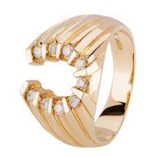 Bij piercing mania koop je online piercings in alle soorten & maten. Pre Owned 14ct Yellow Gold Mens Diamond Horseshoe Ring 4328397 The Jewel Hut Thejewelhut Co Uk