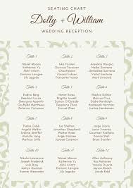 Elegant Pattern Wedding Seating Chart Templates By Canva