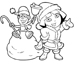 Christmas Dora Horse Coloring Pages Dora Coloring Coloring For Kids
