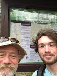 Me and our grandson Ashton and our hiking buddies Frank and Noah,