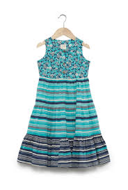 The colors of the pieces may be slightly different from the colors on the screen due to different monitor settings. Buy Utsa Kids By Westside Turquoise Floral A Line Dress For Girls Clothing Online Tata Cliq