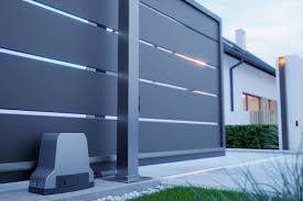 Automatic sliding gate installed at a Dubai villa for secure entry.