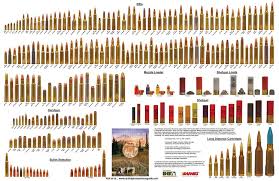 ammo comparison chart showing over a hundred different