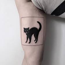 Why not combine your cat tattoo with something else that you want to get tatted? Black Cat Tattoo By Marla Moon Black Cat Tattoos Silhouette Tattoos Cat Tattoo