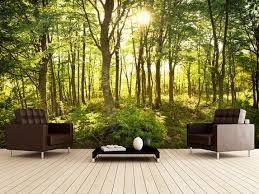 Enchanted Woodland Wallpaper Wallsauce Us Landscape Wallpaper Living Room Woodland Wallpaper Forest Wall Mural