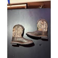 Justin Men's Camo Leather Work Boots