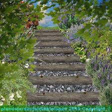 Aussi, si la pente est. Faire Un Escalier De Jardin En Rondins De Bois