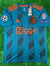 Brand New Adidas Ajax Away Jersey For The 19 20 Season With Champions League Patches And Dusan Tadic On The Back Size Champions League Jersey Things To Sell