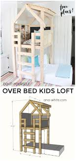 a diy tutorial to build an indoor playhouse kids loft over a twin bed make your kids dreams come true with free plan diy kids bed kids loft diy kids furniture
