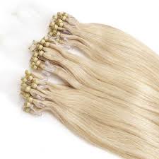 Generally speaking, in order to get the most seamless application, you usually need to tease the hair wherever you're going to clip in each piece. Micro Loop Extensions 100 Human Hair N 613b Platinum Blonde 24 Inch
