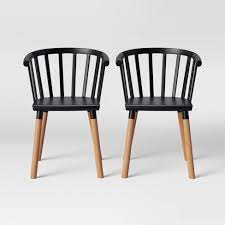 Crafted of sustainable rubber wood, this set of two brings comfort and style to the table. Set Of 2 Balboa Barrel Back Dining Chair Project 62 Target