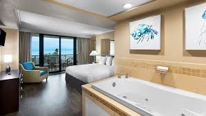 These 2 bedroom suites in myrtle beach, sc also include an in room safe, dvd player, a hair dryer in the bathroom, complimentary toiletries. Jacuzzi Jetted Bathtub Suite In Myrtle Beach The Caravelle